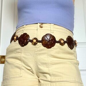 boho wood belt